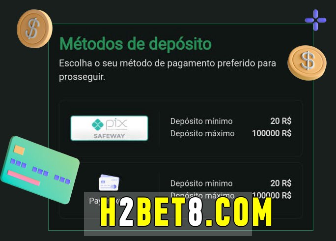 O cassino h2bet bet oferece uma grande variedade de métodos de pagamento