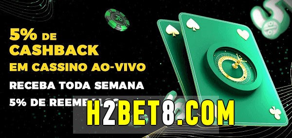 Promoções do cassino ao Vivo h2bet 